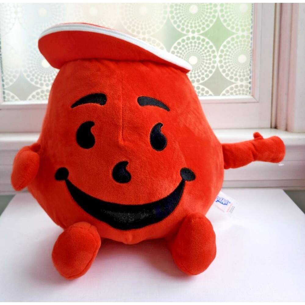 Large 13.5 In Kool-Aid Man Plush Stuffed Toy Red by Fiesta Toys NWT 80s 90s Y2K